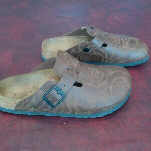 PAPILLIO By Birkenstock BOSTON Brown Clog Ladies Sandal Sz 37/L6 US Size 6-7